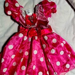 A little girl Minnie Mouse dress